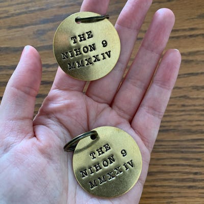 Thick Double Sided Brass Key Tag Labels Any Custom Text Super Quality ...