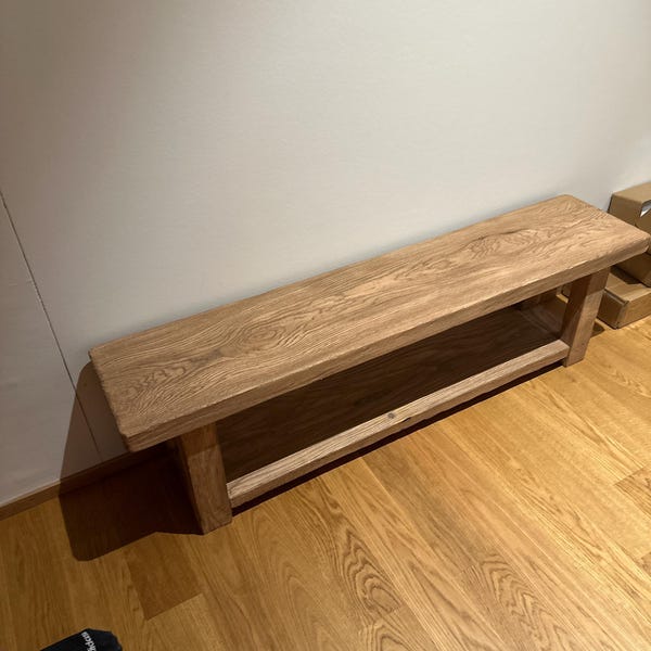 Rustic Reclaimed Wood Bench, Farmhouse Solid Wood Entryway Bench ...