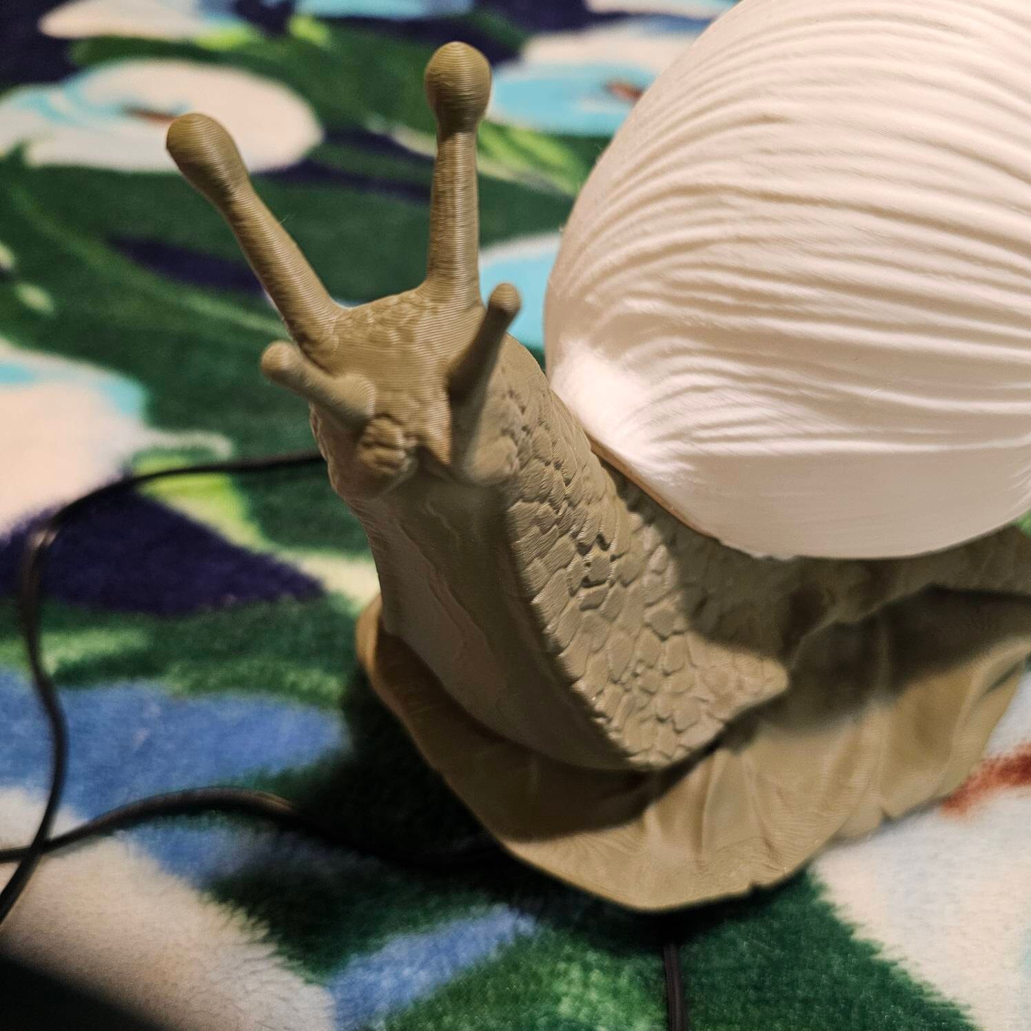 Bright Snail Lamp, 3d Snail Lamp, Desk Decoration, Office decoration, Custom Lamp, Snail Light, Cottagecore Lamp