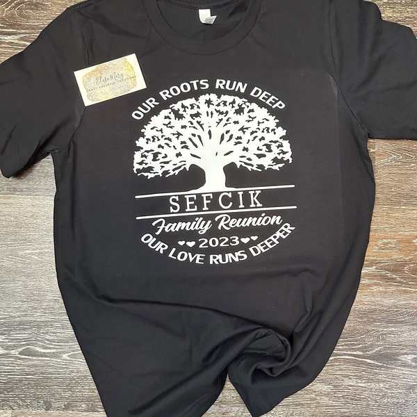 Family Reunion Tree SVG: Custom Name T-shirt Design (digital Download ...