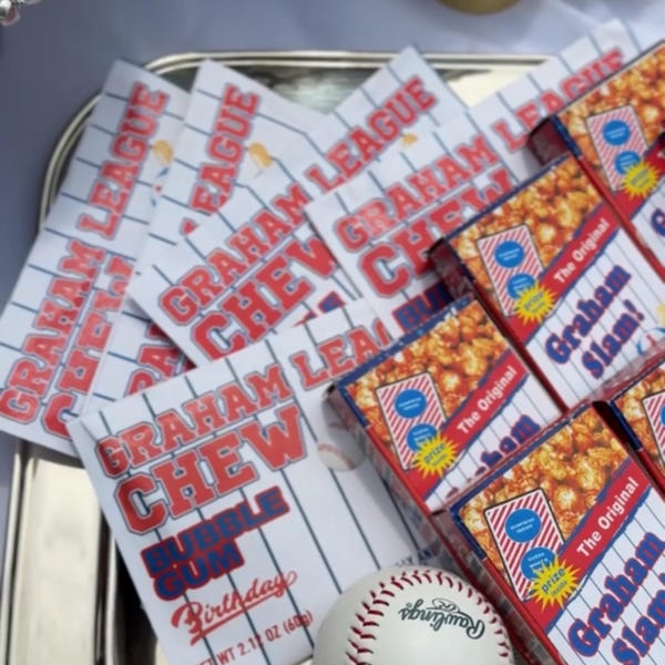 Baseball Chewing Gum - Baseball Party - Baseball Birthday - Baseball ...