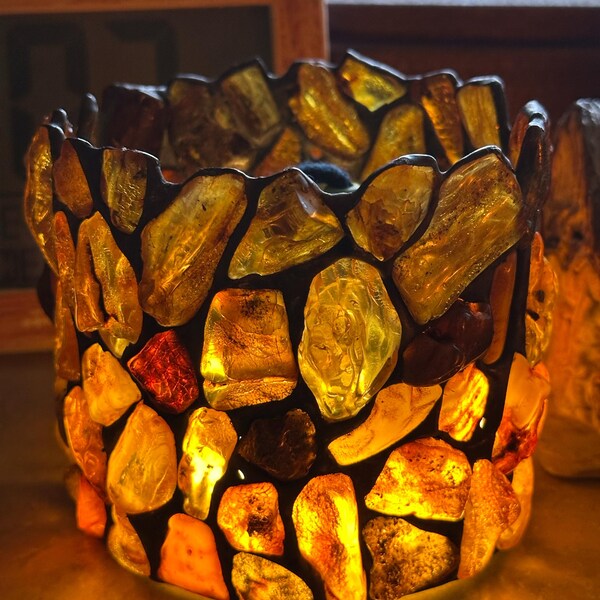 Tiffany Amber Flaing Lady Lamp, Baltic Amber, Desk Lamp, Tiffany Lamp ...
