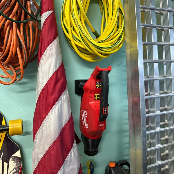 thumbnail image 2 of Wall Mount Compatable With M18 Fuel Leaf Blower ( 2724-20 & 2724-21) Leaf Blower Wall Mount Holder Bracket For Garage Storage - Easy Installation 2 of 12
