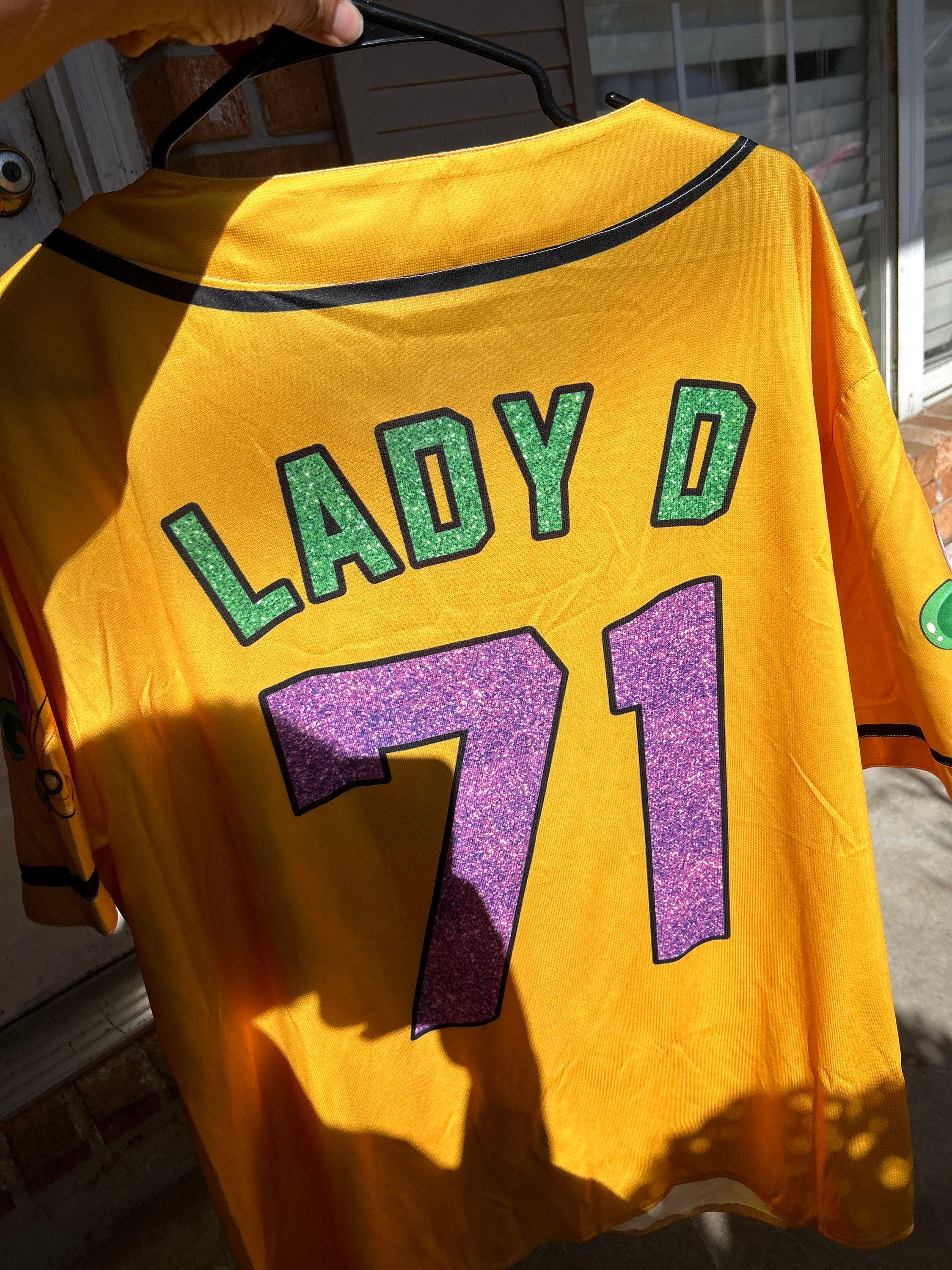 Personalisiertes Mardi Gras Baseball Jersey, Personalisierter Name und Nummer Baseball Jersey, Mardi Gras Karneval Jersey, Geschenk für Familie
