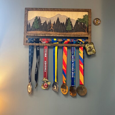 Medal Display Running Marathon, Custom Medal Hanger, Gift for Him ...