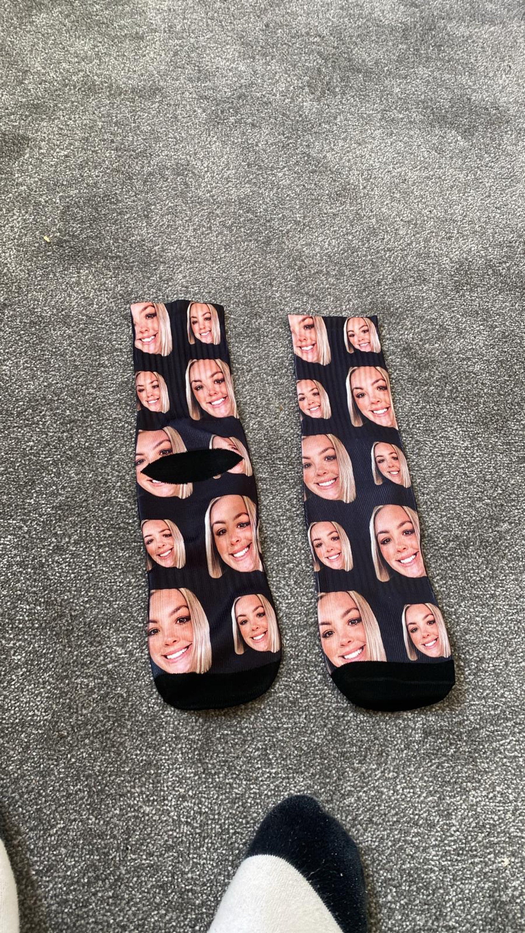 Custom Face Socks Printed With Loved Ones Face Make A Fantastic Unique Personalised Gift