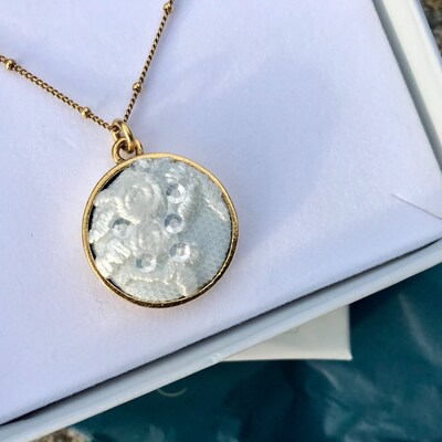 Necklace Made With Your Lace. Wedding Dress Repurpose. Keepsake Jewelry ...