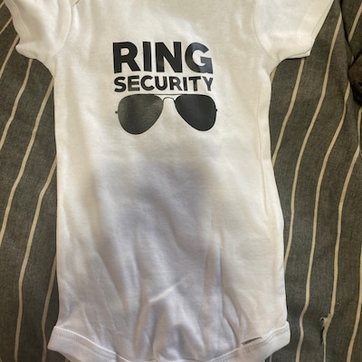 Ring Security Wedding Party Print Baby Onesie Bodysuit Long Sleeve ...