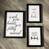 Bathroom Quotes, Bathroom Prints, Bathroom Wall Decor, Bathroom Decor ...