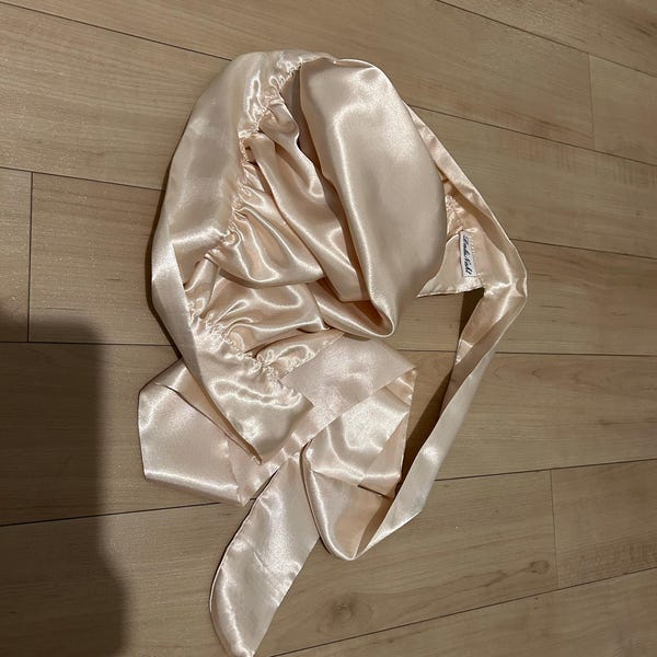 Satin-Seidenhaube Mit Verstellbarem Band – Jumbo-Größe, 76,2 Cm Lang, Für Langes/geflochtenes Haar, Rutschfest
