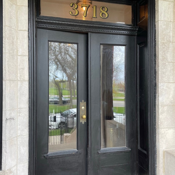 Premium Gold Fanlight Transom House Door Number, Victorian Style House ...