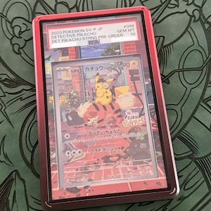 Pikachu Detective AR Promo Custom Pokemon Graded Display Case - Etsy Pikachu Detective AR Promo Custom Pokemon Graded Display Case - Etsy
