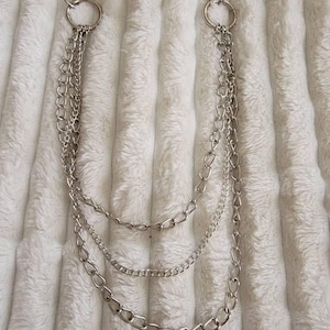 Layered O Ring Wallet Belt Pants Chain, Punk Goth Grunge 90s Alternative Aesthetic