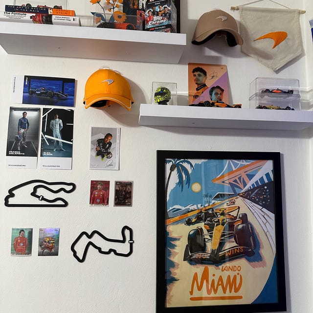 Formula 1 Track Layout Wall Art - 2025 F1 Schedule - Racing