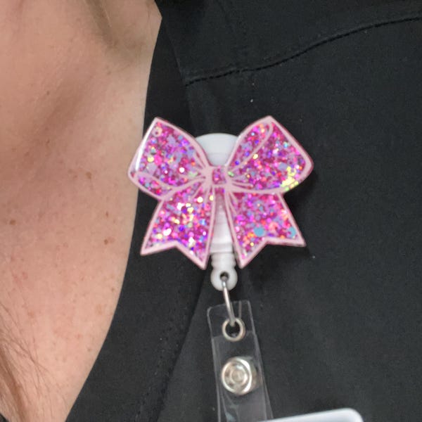 Bow Badge Reel, Cheer Bow, Cute Badge Reel, Nurse Badge Reel, Summer ...