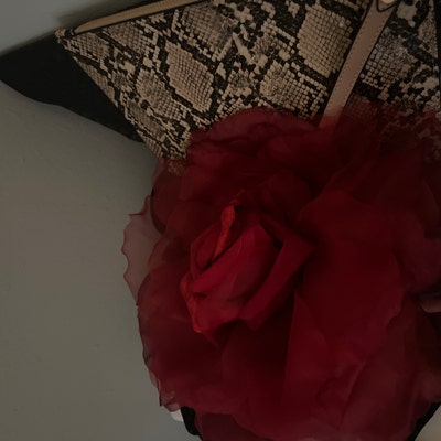Vintage Millinery Flower – G5, Organdy, Velvet, Chiffon, White (Hat Making Supply)