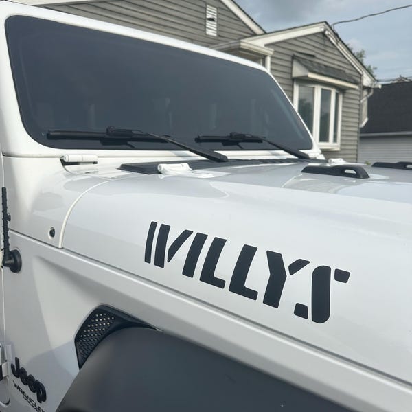 FITS 2019-2026 Jeep Willys Hood Letters Vinyl Graphics - Etsy