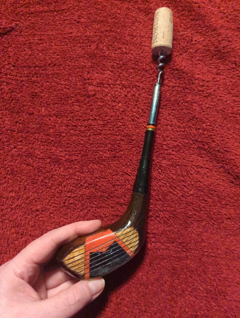 Corkscrew with Putter Handles. Gifts for golfers! Made from converted vintage golf clubs. A bar tool or golfers trinket. Golf gifts for men
