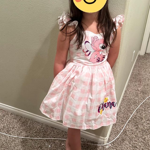 pink stitch dress Pink Stitch Sling Summer Dress, Angel Stitch Floral Women Sundress, Lilo  and Stitch Inspired Dress, Disney Park Outfit, Kawaii Stitch D