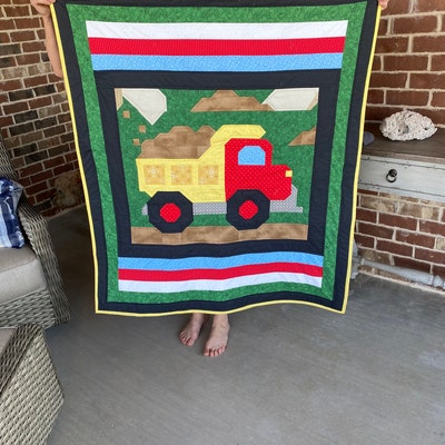 Baby Boy Quilt Pattern, Dump Truck, in Multiple Sizes: 36x42 Crib ...