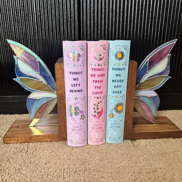 Stained Glass Fairy Wing Bookends - Etsy