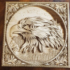 Digital Design File - Eagle Head - Glowforge - Laser Ready - Engrave ...