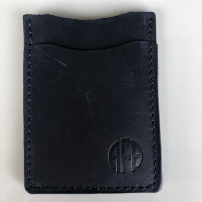Money Clip Leather Wallet Slim Leather Wallet Slim Wallet - Etsy