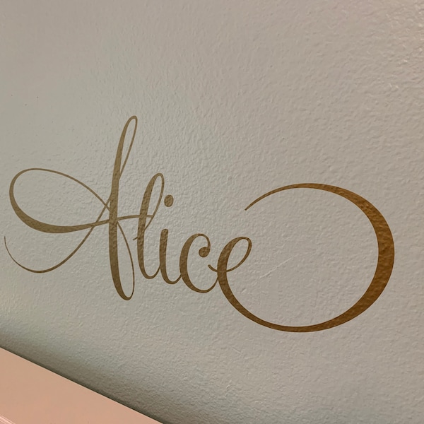 Girls Name Personalized Name Wall Decal Girl Monogram Initial Fancy ...