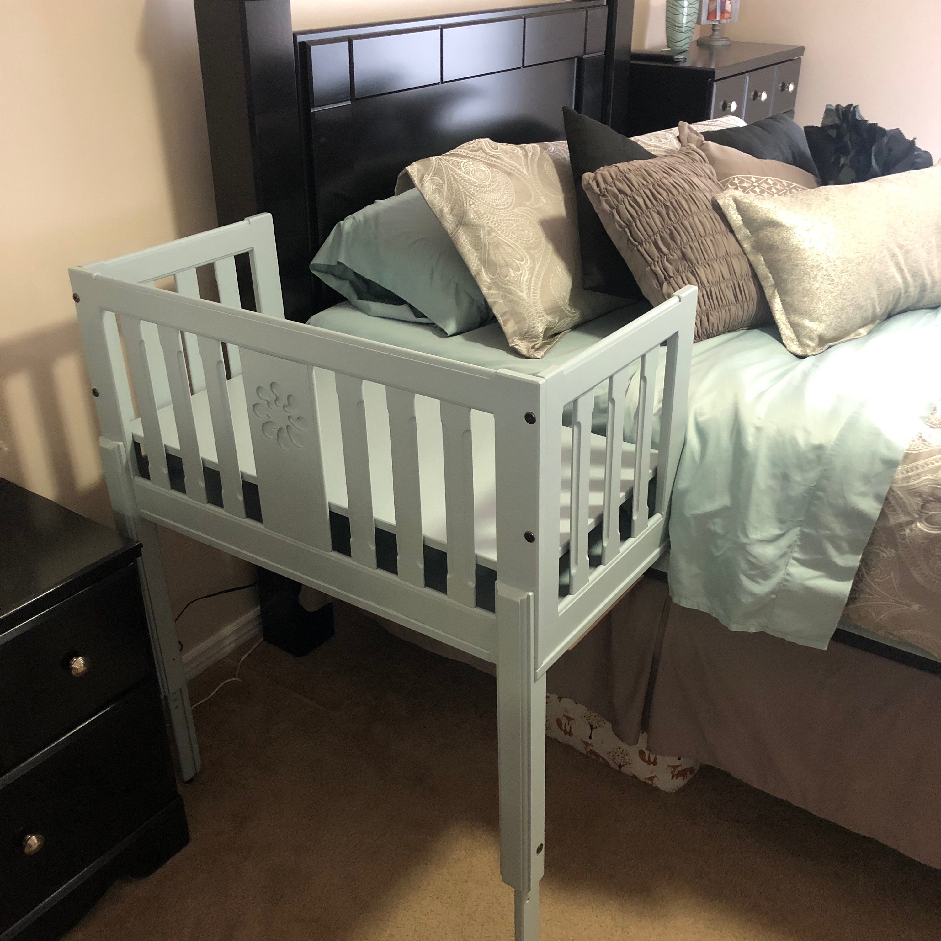 Expresso Cherry Sidecar Baby Bed Etsy