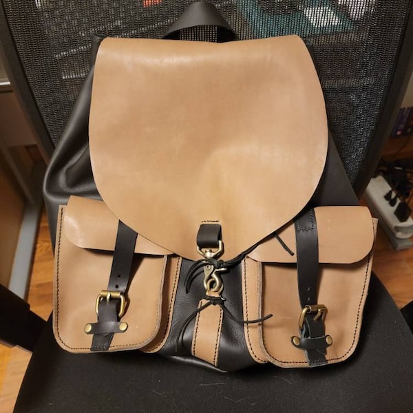 Signature Leather Backpack Pattern, Classic Rucksack Template, DIY PDF ...
