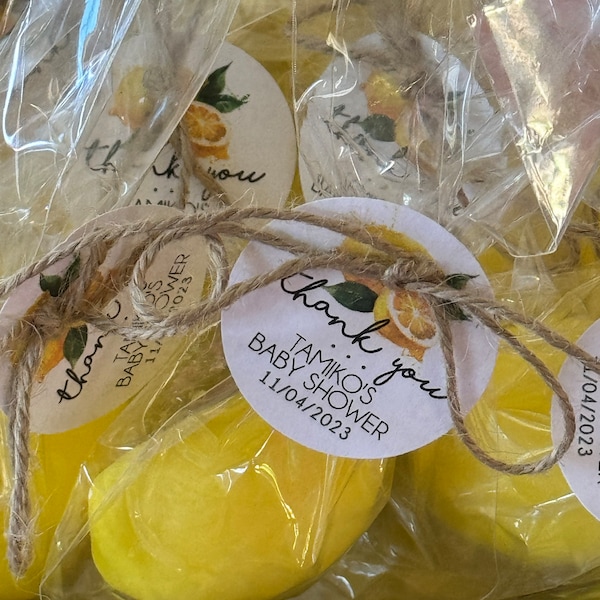 Lemon Soap Bridal Shower Favors - Lemon Baby Shower Decor Boy Girl ...