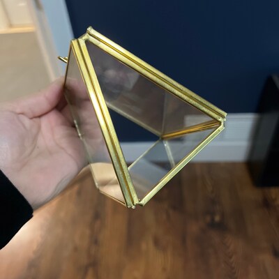 NCYP Vintage 2 Side Brass Copper Glass Rectangular Ornament - Etsy