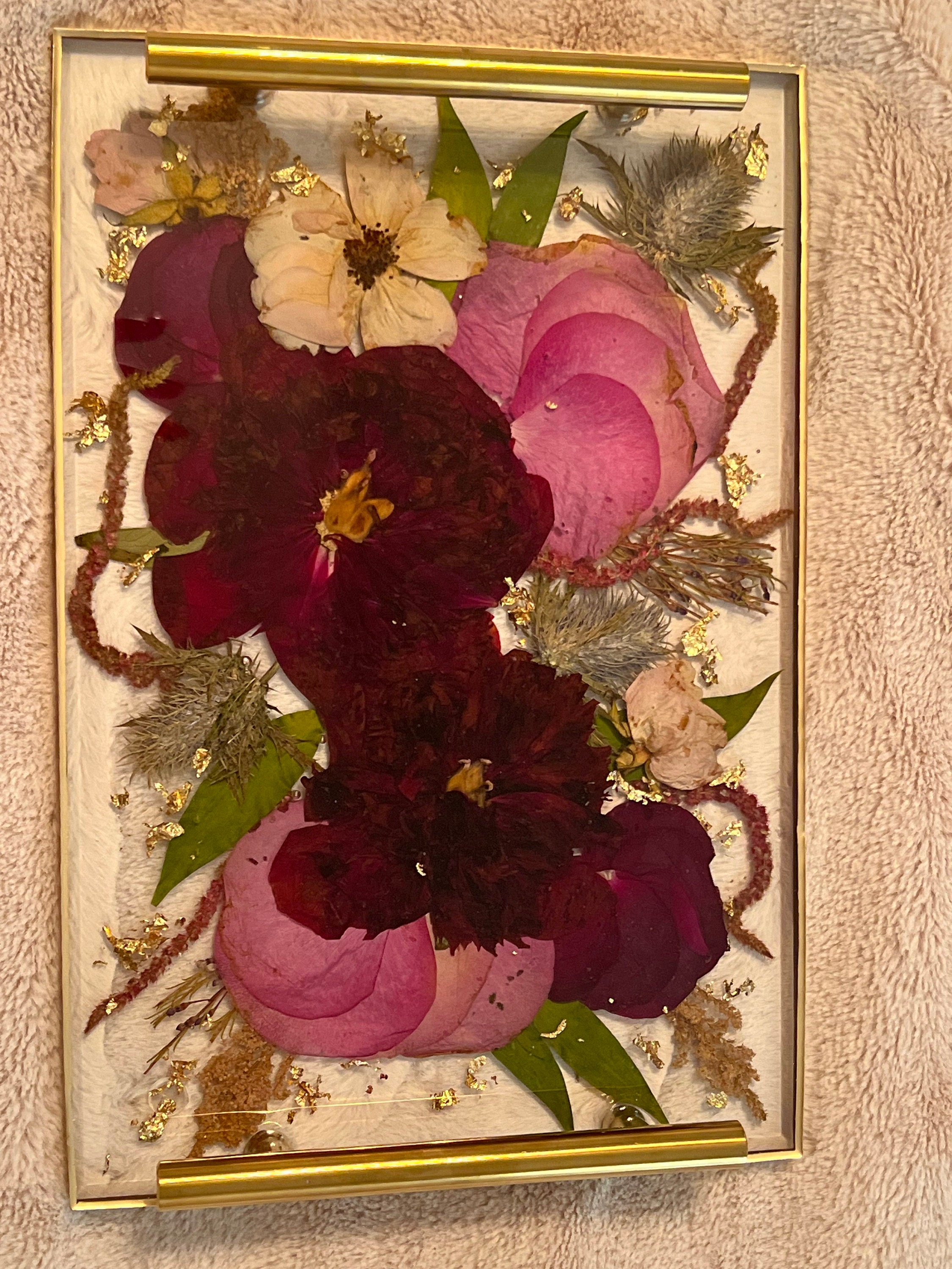 Preserved flowers from Julie's etsy review