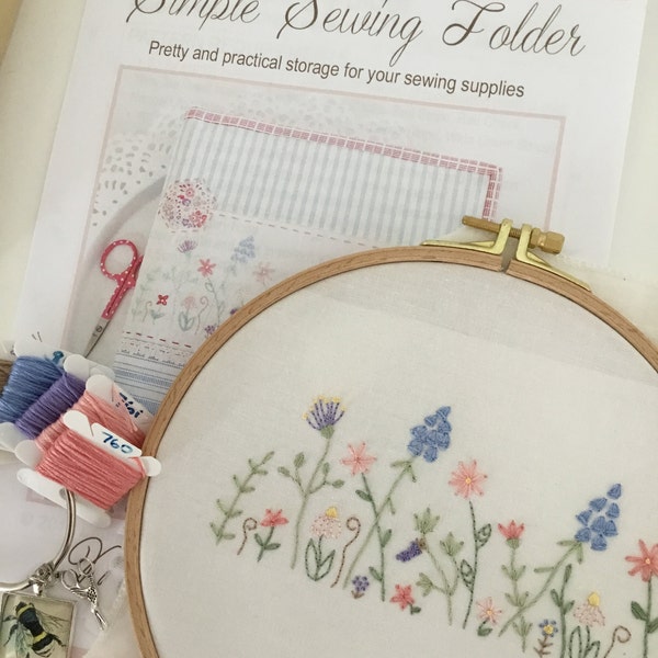 Simple Sewing Folder Pattern – Embroidered Needle Book / Sewing ...