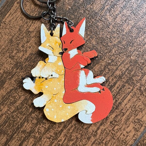 Feathered Raptor Dinosaur Couple Keychains - Friendship or Relationship ...