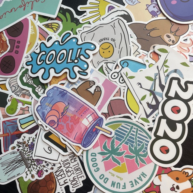50 Cute Mixed Happy Sticker Lot Fun Stickers Set 