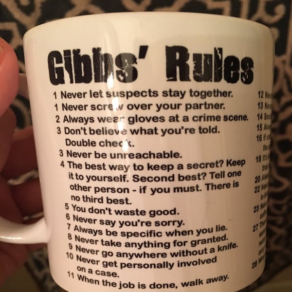 Ncis 2023 gibbs rules coffee mug farewell edition all 38 rules etsy