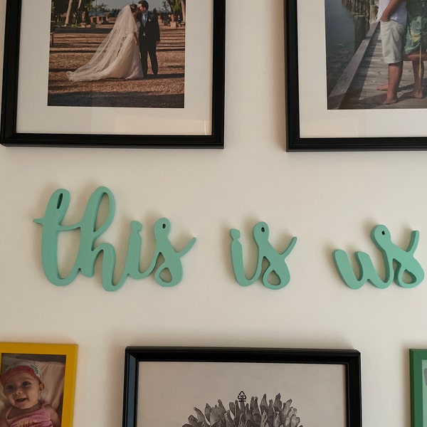 This is Us Wall Sign – Wooden Family Photo Wall Cut-outs – Rustic ...