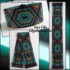 Sue Arrighi's Aqua Diamonds Bracelet Kit - Odd Count Peyote Stitch (Pattern  now included!) - Jill Wiseman Designs