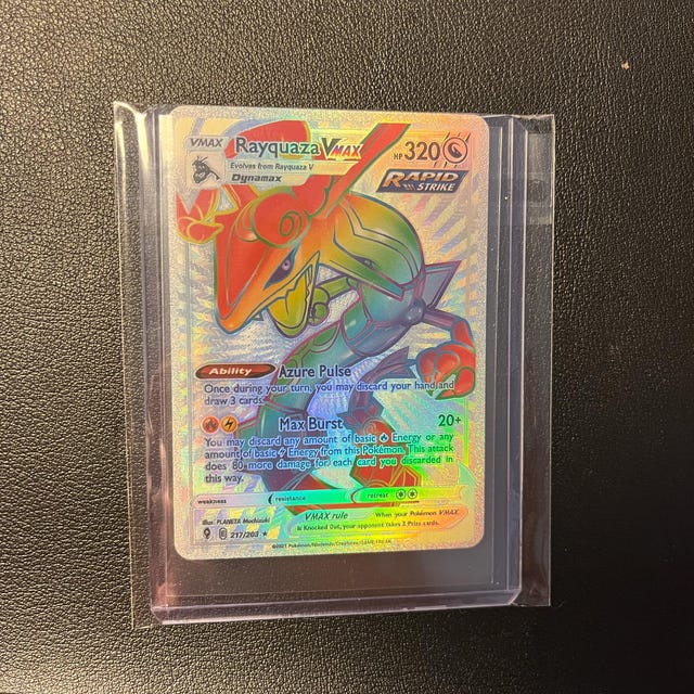 rainbow pokemon cards amazon Amazon.com: Pokemon - Eternatus Vmax 192/189 - Darkness Ablaze - Hyper Rainbow Rare - Full Art Holo