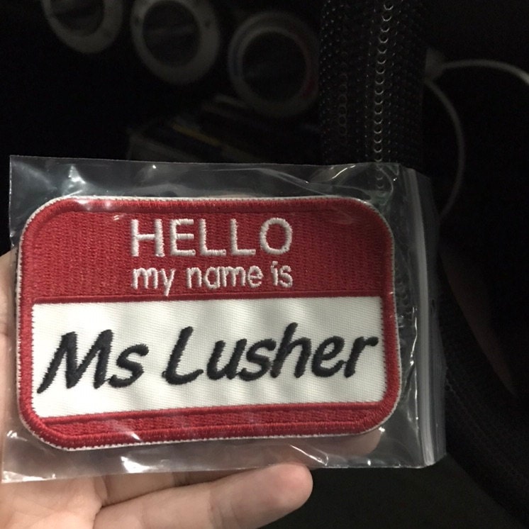 Hello My Name Is Custom Patch Name Patch  Personalized Name Patch Name Tag with Hook and Loop Fastener Available