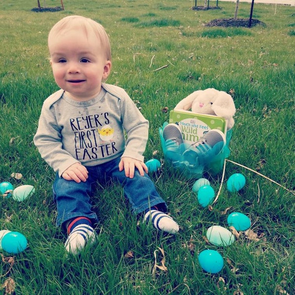 Boy 1st Easter Shirt, Boy's First Easter, Baby Boy Easter Outfit ...