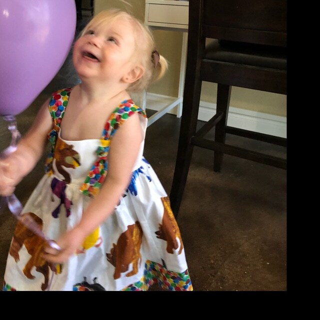 Brown Bear Dress Birthday Dress Handmade Knot Dress