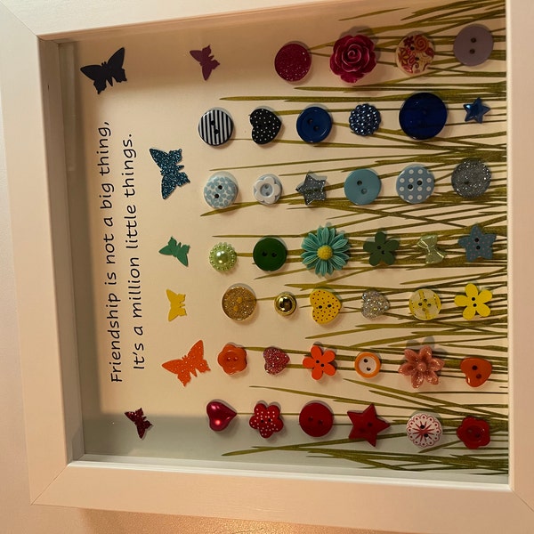 Rainbow Garden - Friendship Saying (button Art) - Etsy