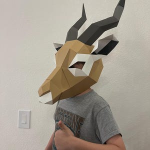 Lion Mask, Cat Mask, Papercraft Mask, DIY Animal Head, Instant Pdf download, Paper Mask, 3D Mask, Low Poly, Template, Halloween, Printable