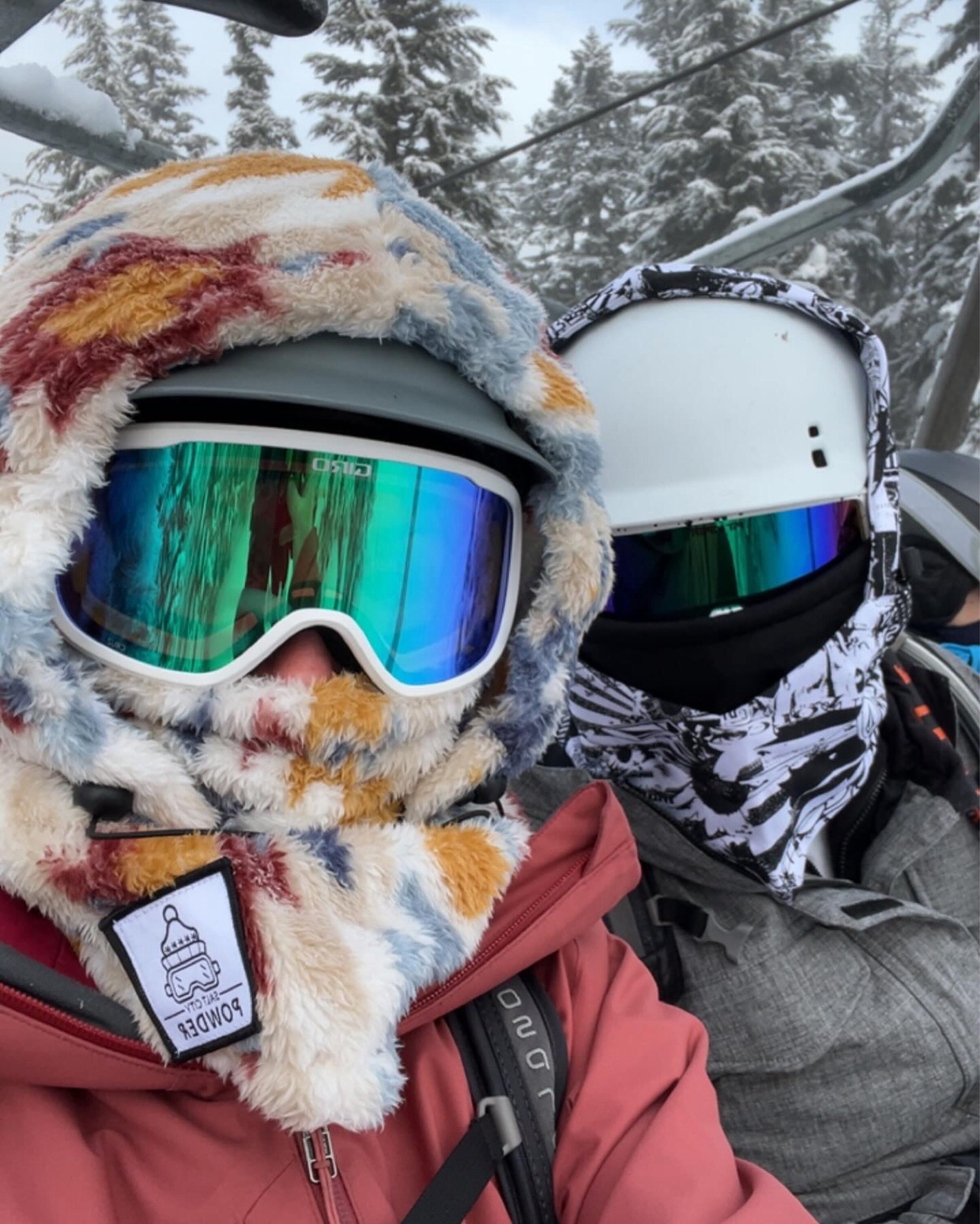 Sherpa Balaclava Snowboard Hood White Aztec Ski Fleece Helmet Snood