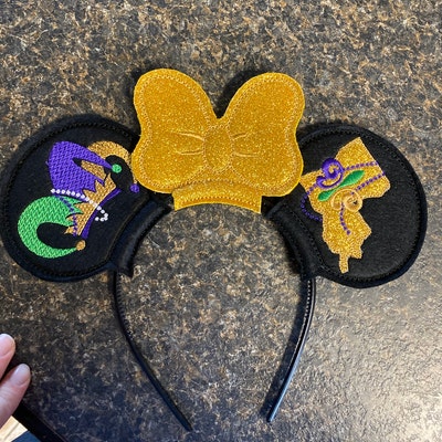 Disney Inspired Mardi Gras Ears, Mardi Gras Ears - Etsy
