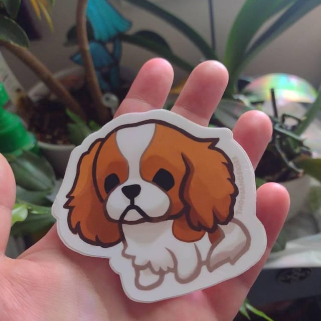 Feuille D'autocollants A5 King Charles Spaniel Vinyle