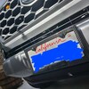GazooRacing 3D Emblem Black Stainless Steel License Plate Frame – 1x GR Badge