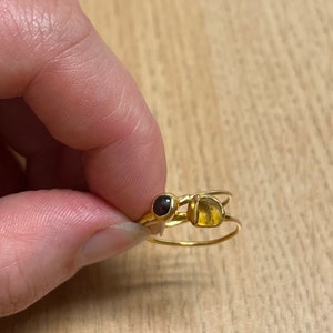 Customer photo from Makalae, Dainty Raw Garnet Ring